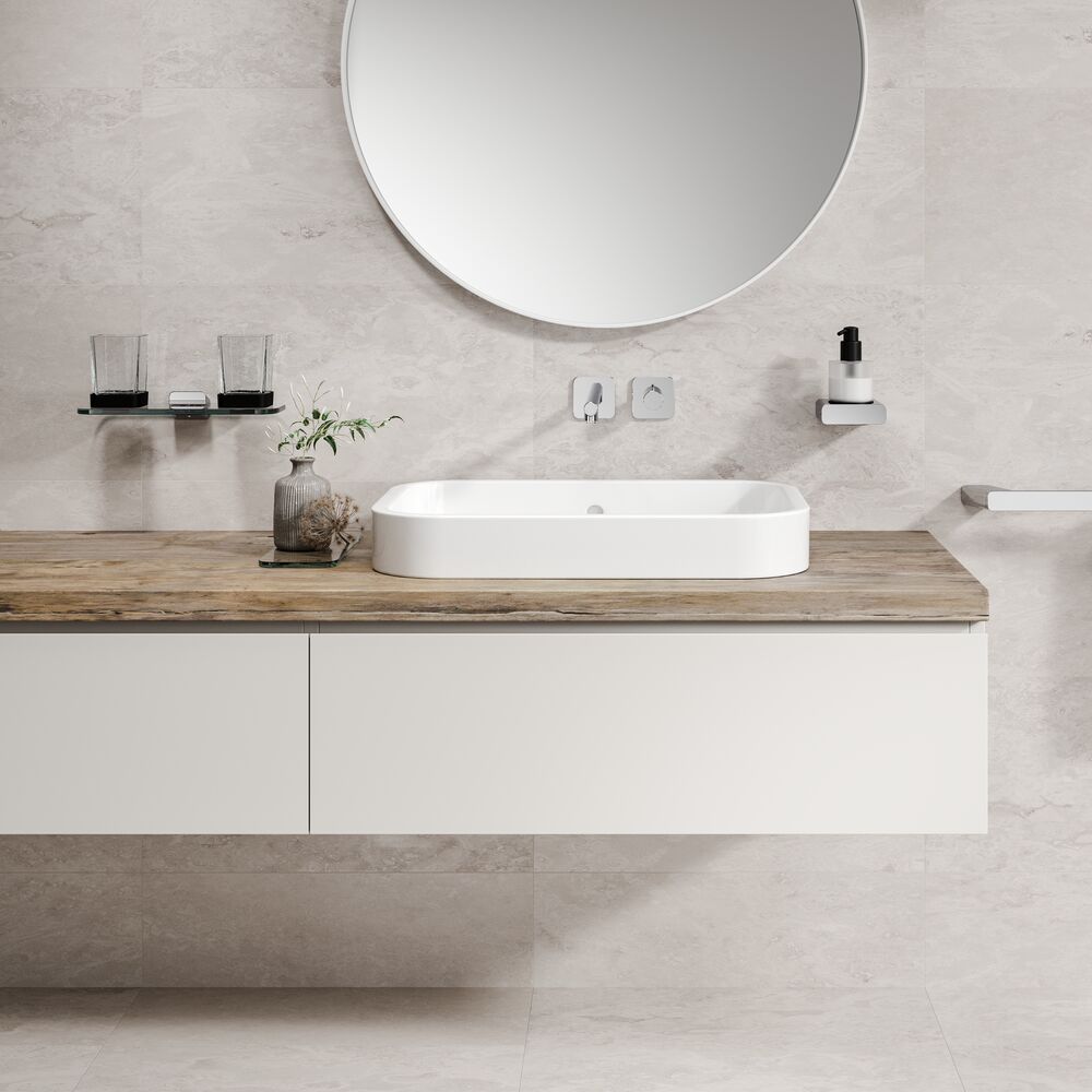 Geesa Shift dozownik do mydła 200 ml ścienny chrom/szkło mat 919916-02