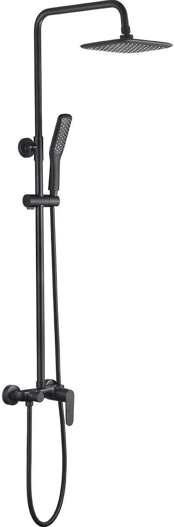 Kuchinox Dima zestaw prysznicowy ścienny z deszczownicą czarny PQD70KB