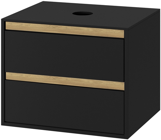 Excellent Tuto szafka 80 cm podumywalkowa wisząca czarny mat/dąb MLEX.0104.800.BKBL - Wysyłka w 24h