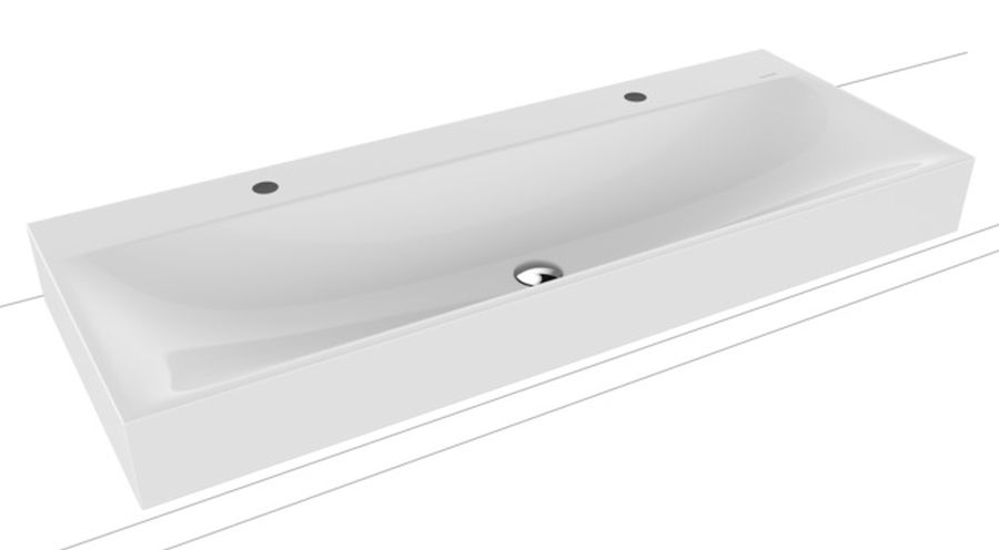 Kaldewei Silenio umywalka 120x46 cm nablatowa prostokątna model 3049-D biała 906406363001
