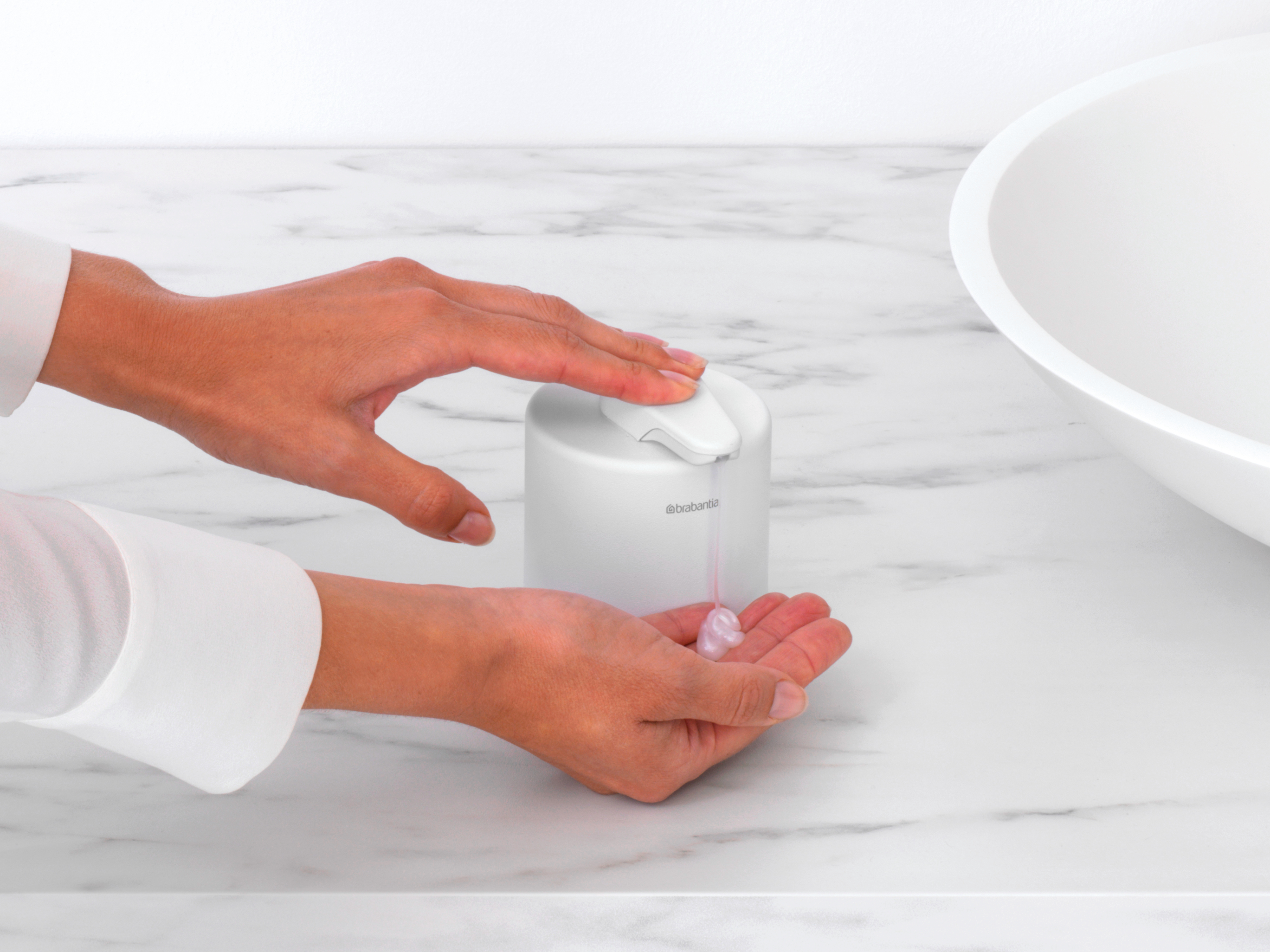 Brabantia MindSet dozownik do mydła 200 ml stojący biały 303227 - Wysyłka w 24h