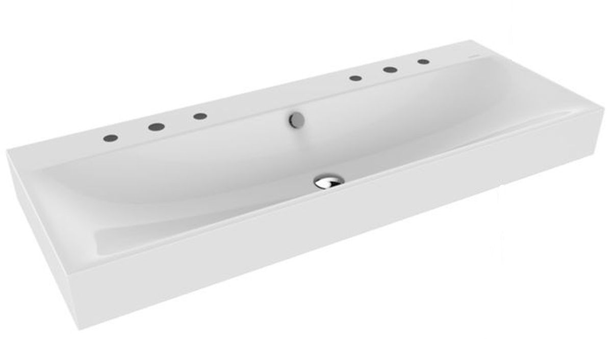 Kaldewei Silenio umywalka 120x46 cm ścienna prostokątna model 3046-D biała 904506053001