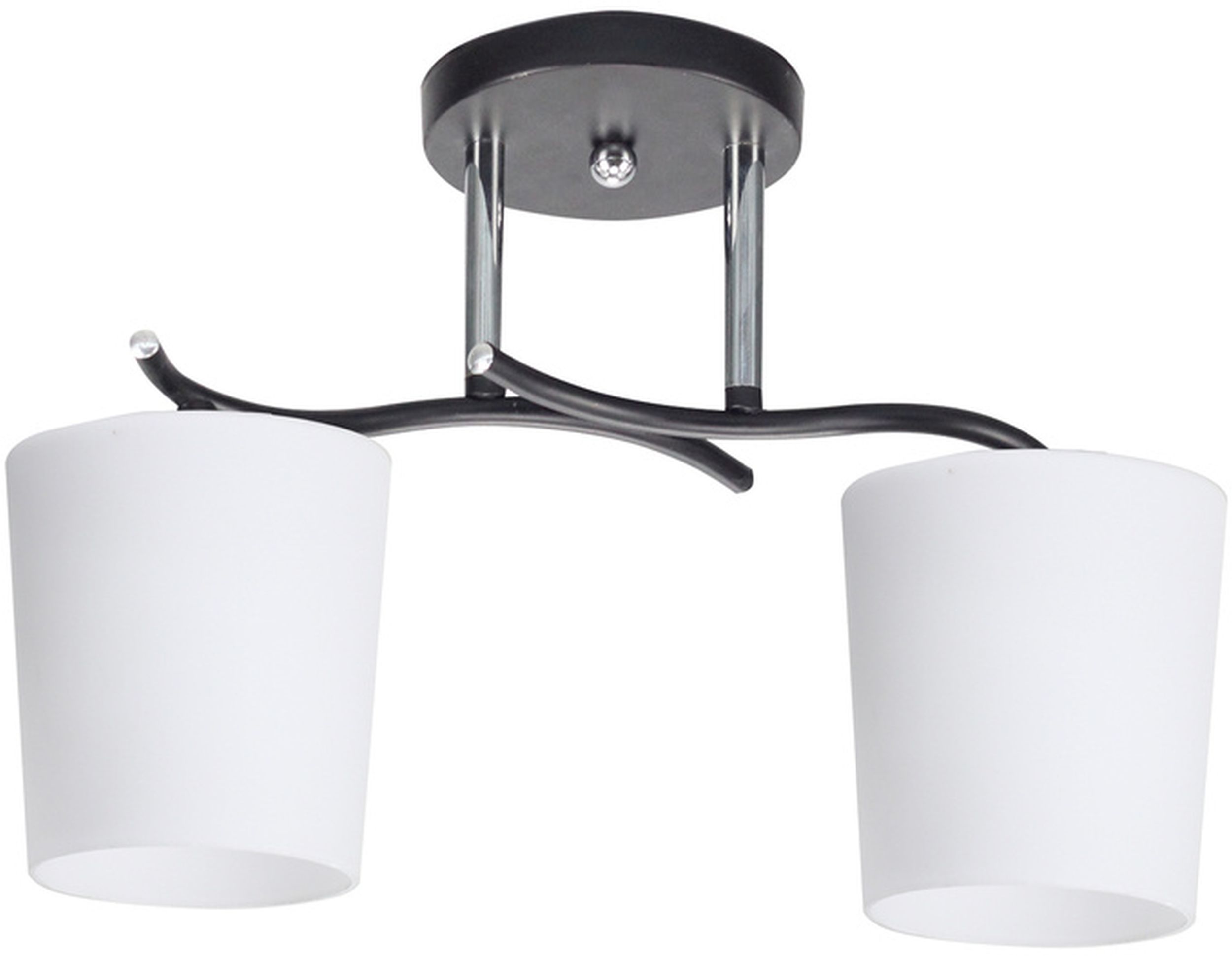 Candellux Esnyr lampa podsufitowa 2x40W chrom/czarny/biały 32-22653