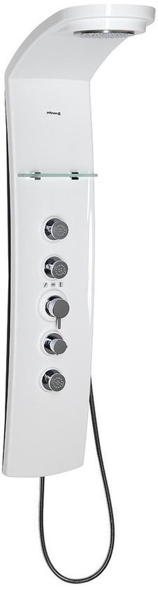 Polysan Luk panel prysznicowy ścienny termostatyczny biały 80312