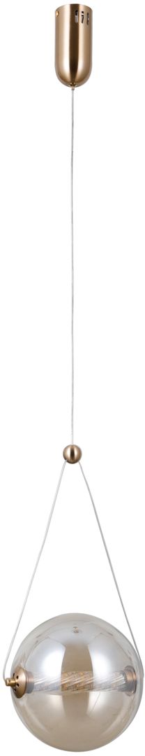 Italux Rastia lampa wisząca 1x9 W złota-bursztynowa PND-34361-M-HBR-AMB