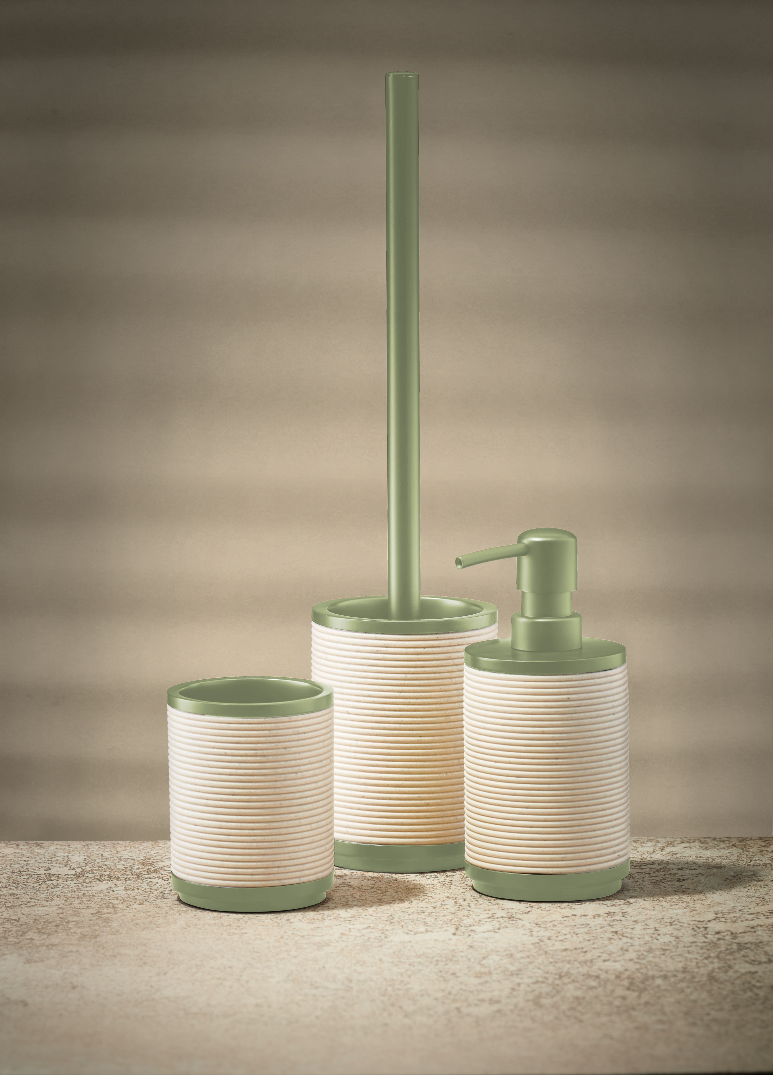 Kleine Wolke Runa dozownik do mydła 350 ml stojący zielony/beżowy 8087616854