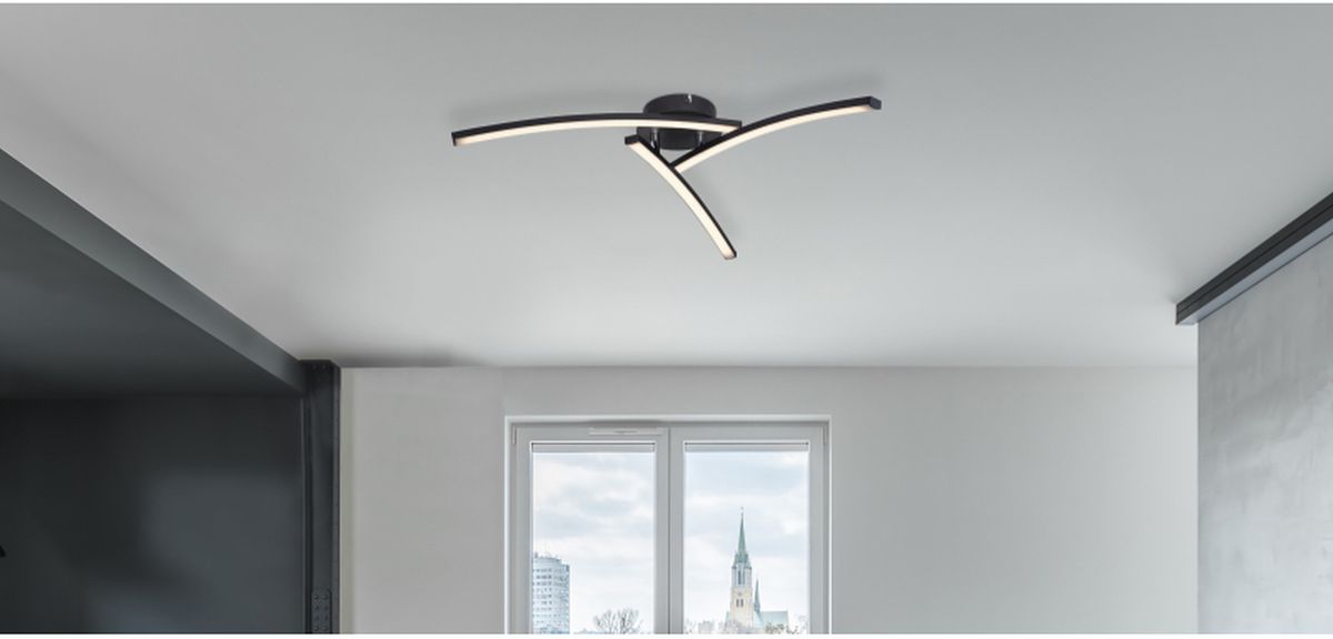 Globo Lighting Tansy I lampa podsufitowa 1x18W LED czarny mat/opal 67129-18