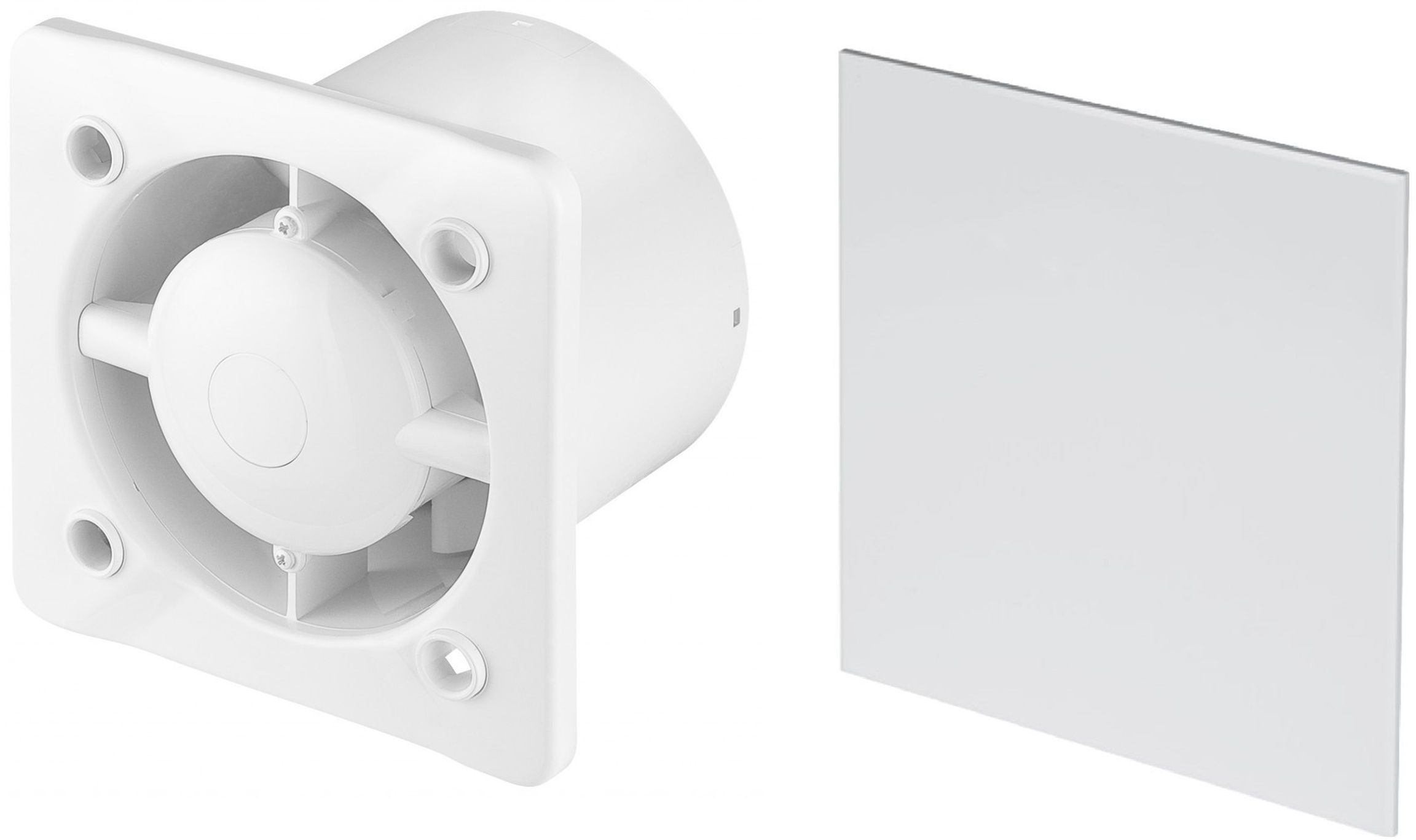 Awenta System+ Silent 100 wentylator ścienno-sufitowy z panelem ozdobnym biały mat (KWS100, PTB100) - Wysyłka w 24h