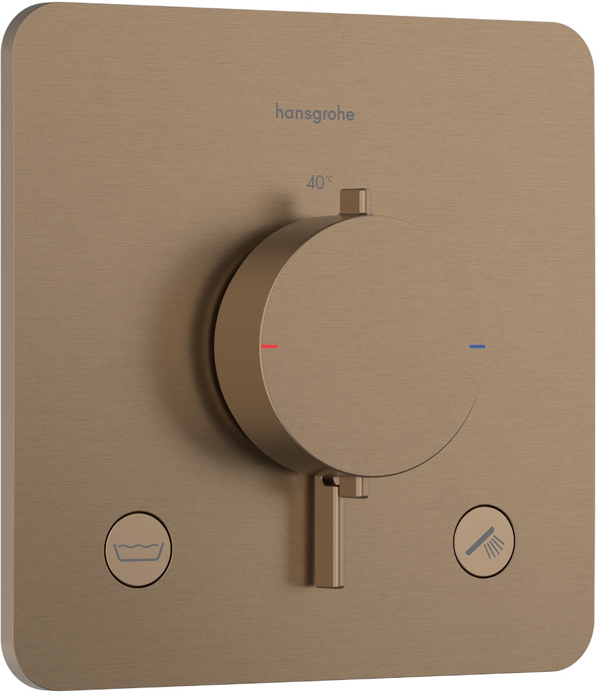 Hansgrohe Ecostat Comfort Q bateria wannowo-prysznicowa podtynkowa termostatyczna brąz szczotkowany 33717140