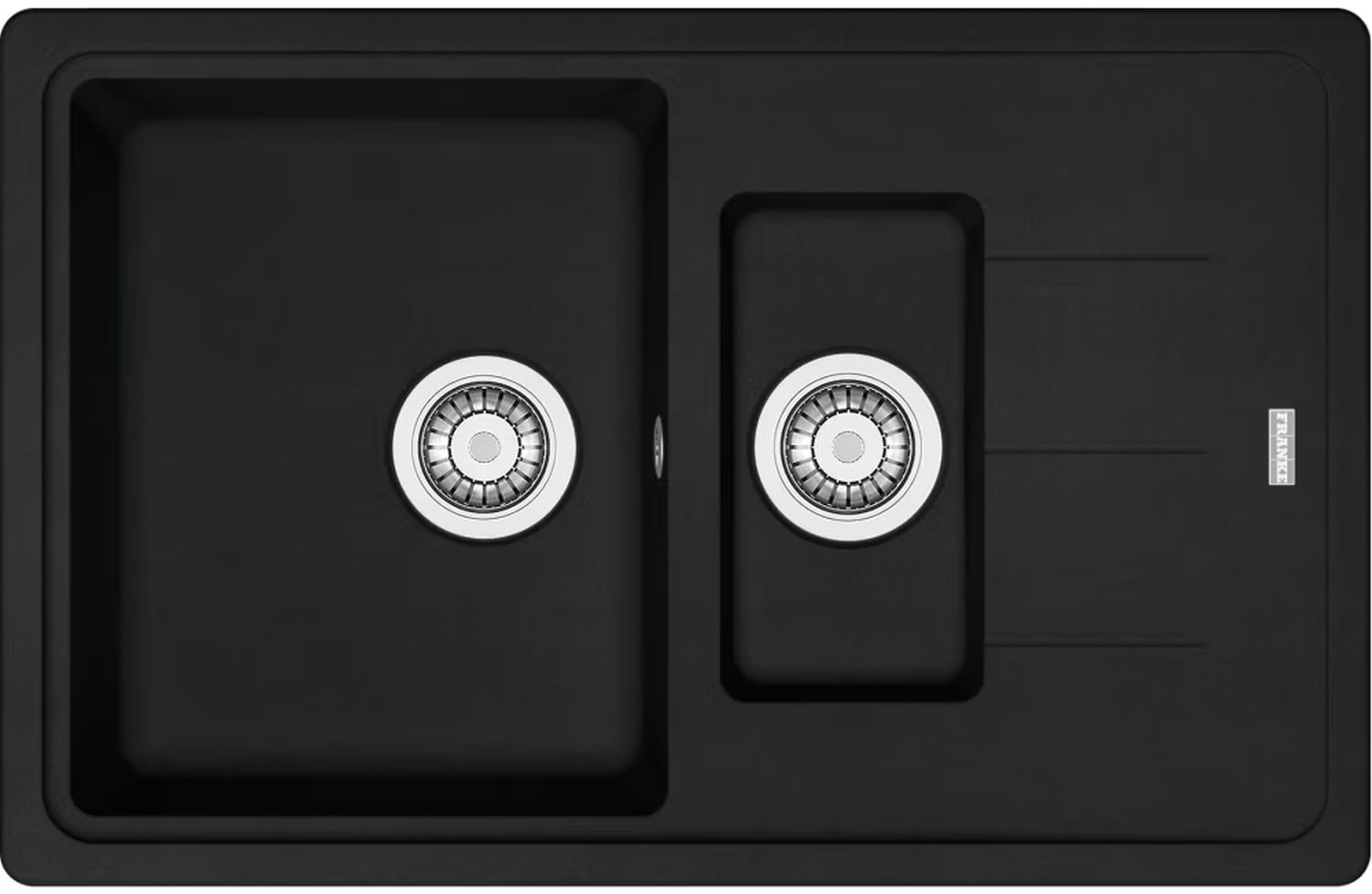 Franke Basis BFG 651-78 zlewozmywak 78x50 cm Fragranite czarny mat 114.0676.284