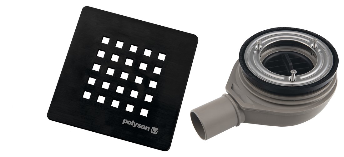 Polysan Treneca syfon do brodzika czarny mat 84999.21