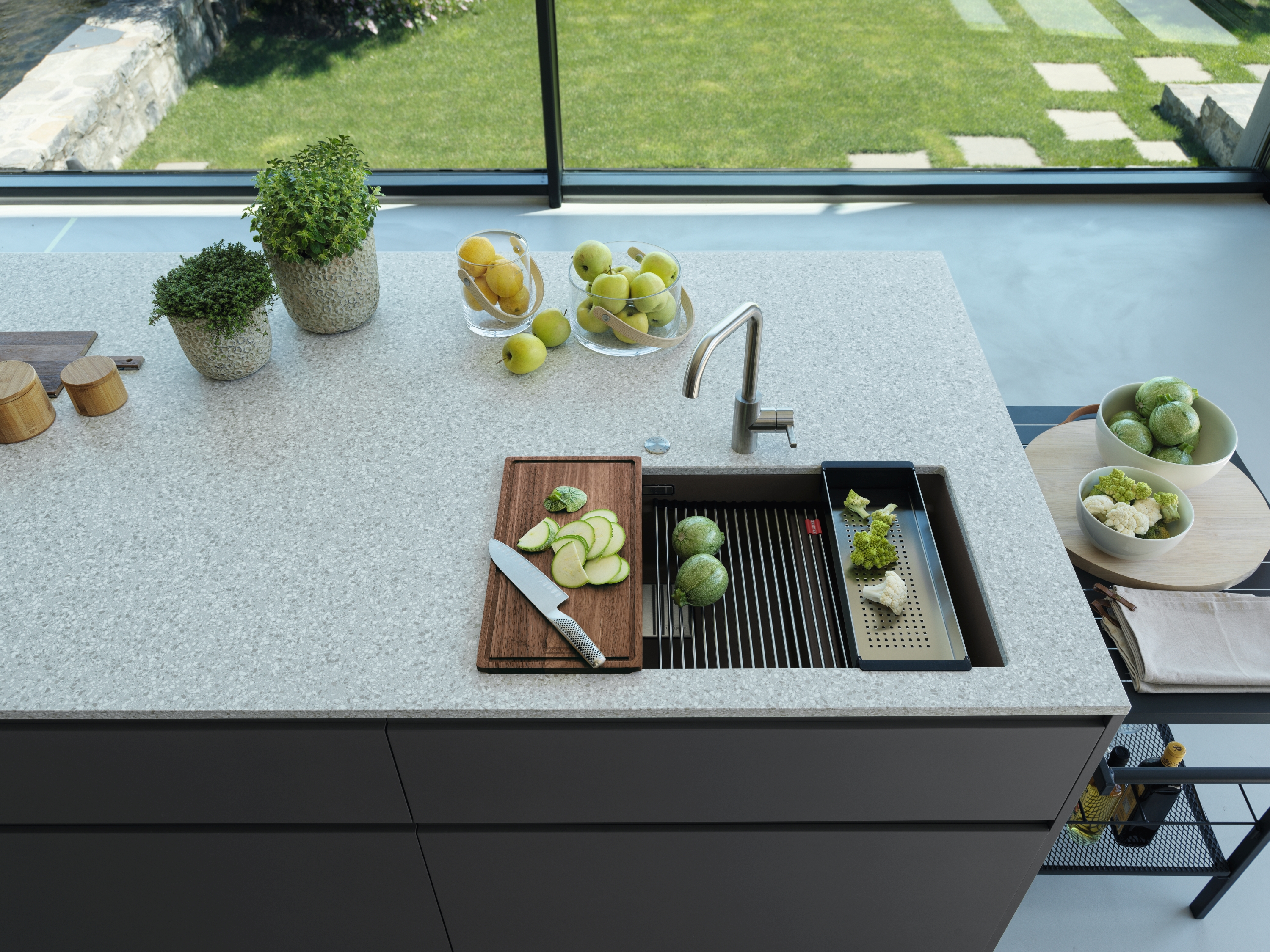 Franke Kanon KNG 120-46-21 zlewozmywak granitowy 76x46 cm łupkowy szary 125.0716.373