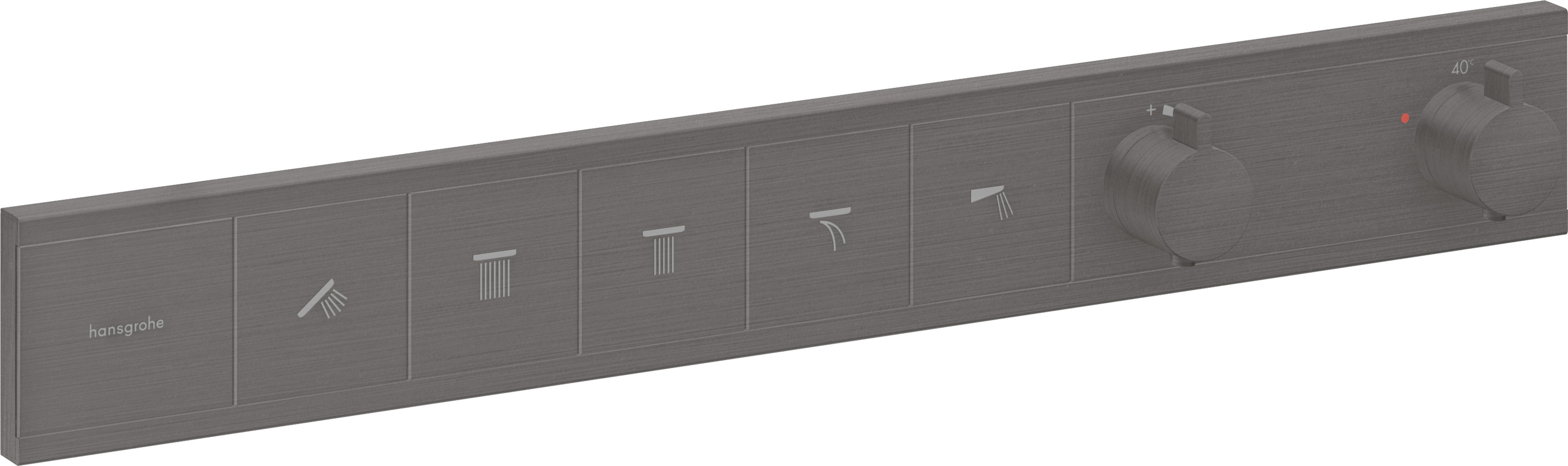 Hansgrohe RainSelect bateria wannowo-prysznicowa podtynkowa termostatyczna czarny chrom szczotkowany 15384340