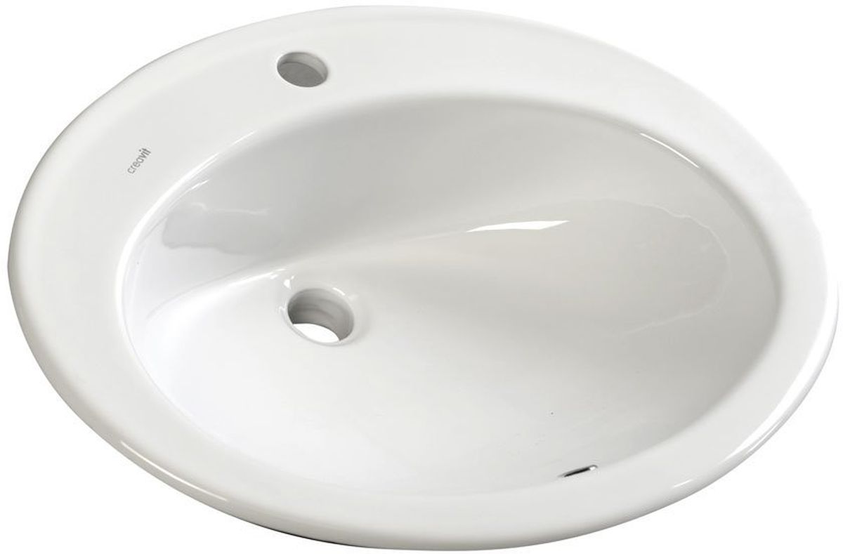 Creavit Tropico umywalka 58x46 cm wpuszczana owalna biała TP230