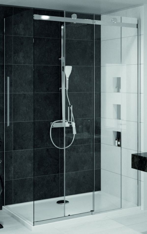 Rea Nixon-2 ścianka prysznicowa 80 cm chrom połysk/szkło przezroczyste REA-K5010