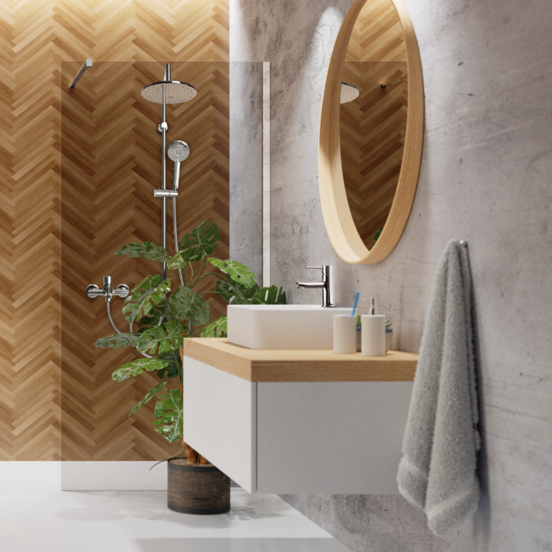 Invena ścianka prysznicowa walk-in 110 cm chrom połysk/szkło przezroczyste AK-32-112