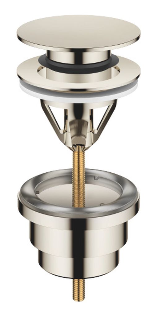 Dornbracht zestaw odpływowy z korkiem okrągły z przelewem platyna połysk 10125970-08