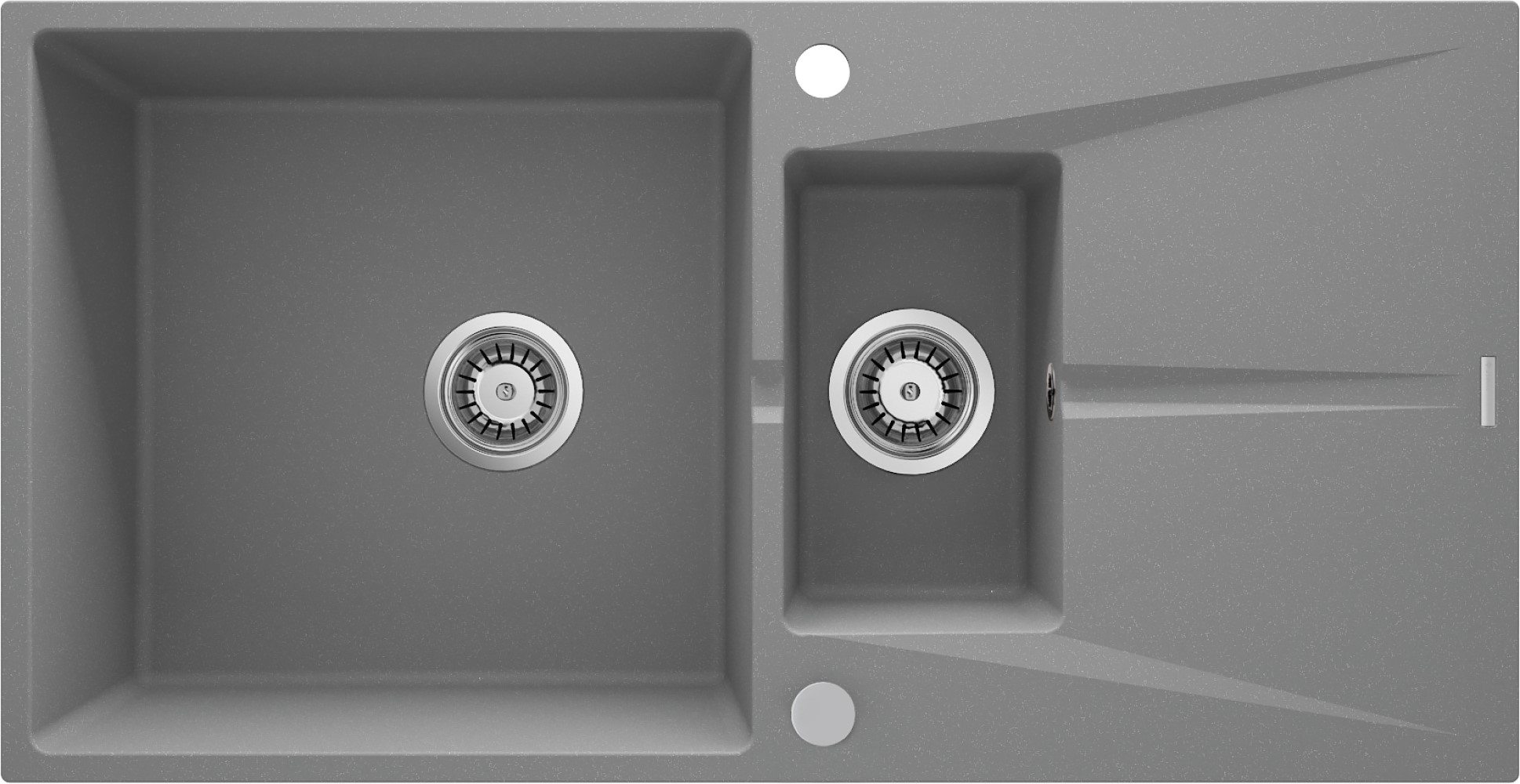 Deante Corio zlewozmywak granitowy 97x50 cm szary ZRC_S513