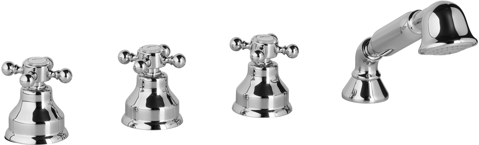 Herzbach Anais bateria wannowo-prysznicowa 4-otworowa chrom 32.419000.8.01