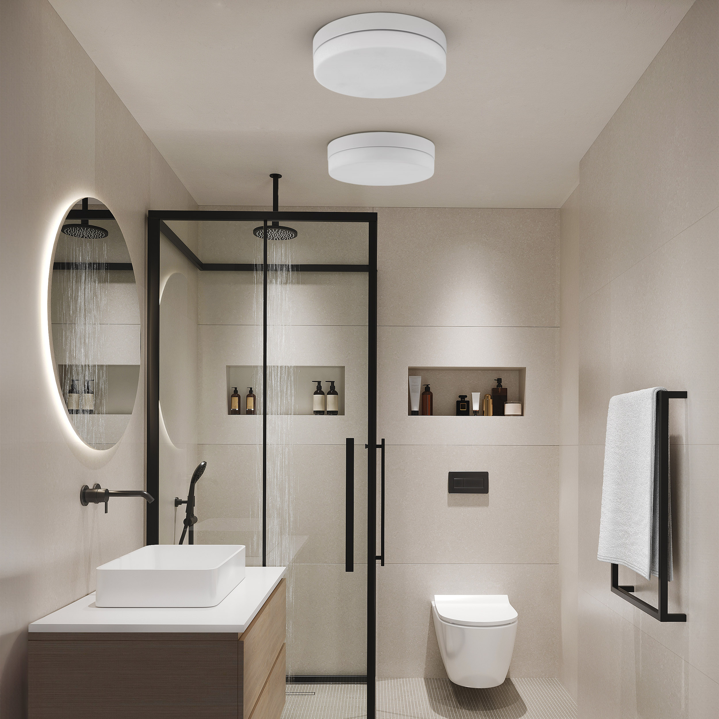 TK Lighting Pori plafon 15 W biały 864