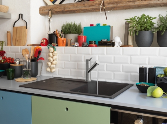 Franke Urban zlewozmywak granitowy 78x50 cm łupkowy szary 114.0716.363