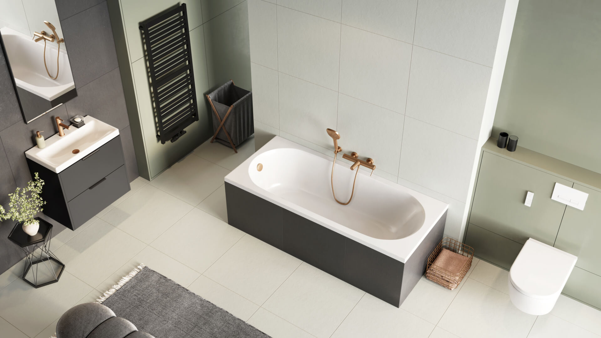 Excellent Conti grzejnik łazienkowy drabinkowy 121x50 cm czarny mat GREX.CO121.BL - Wysyłka w 24h