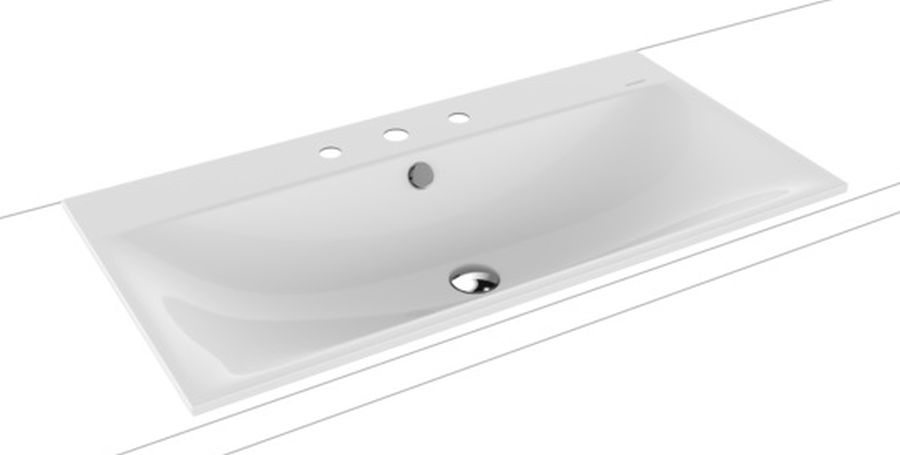 Kaldewei Silenio umywalka 90x46 cm wpuszczana prostokątna model 3038 biała 907806033001