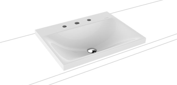 Kaldewei Silenio umywalka 60x46 cm nablatowa prostokątna model 3040 biała 903906273001
