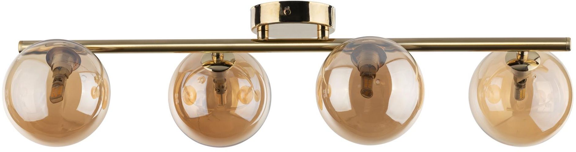 TK Lighting Estera lampa podsufitowa 4x6W złoty/bursztynowy 4513
