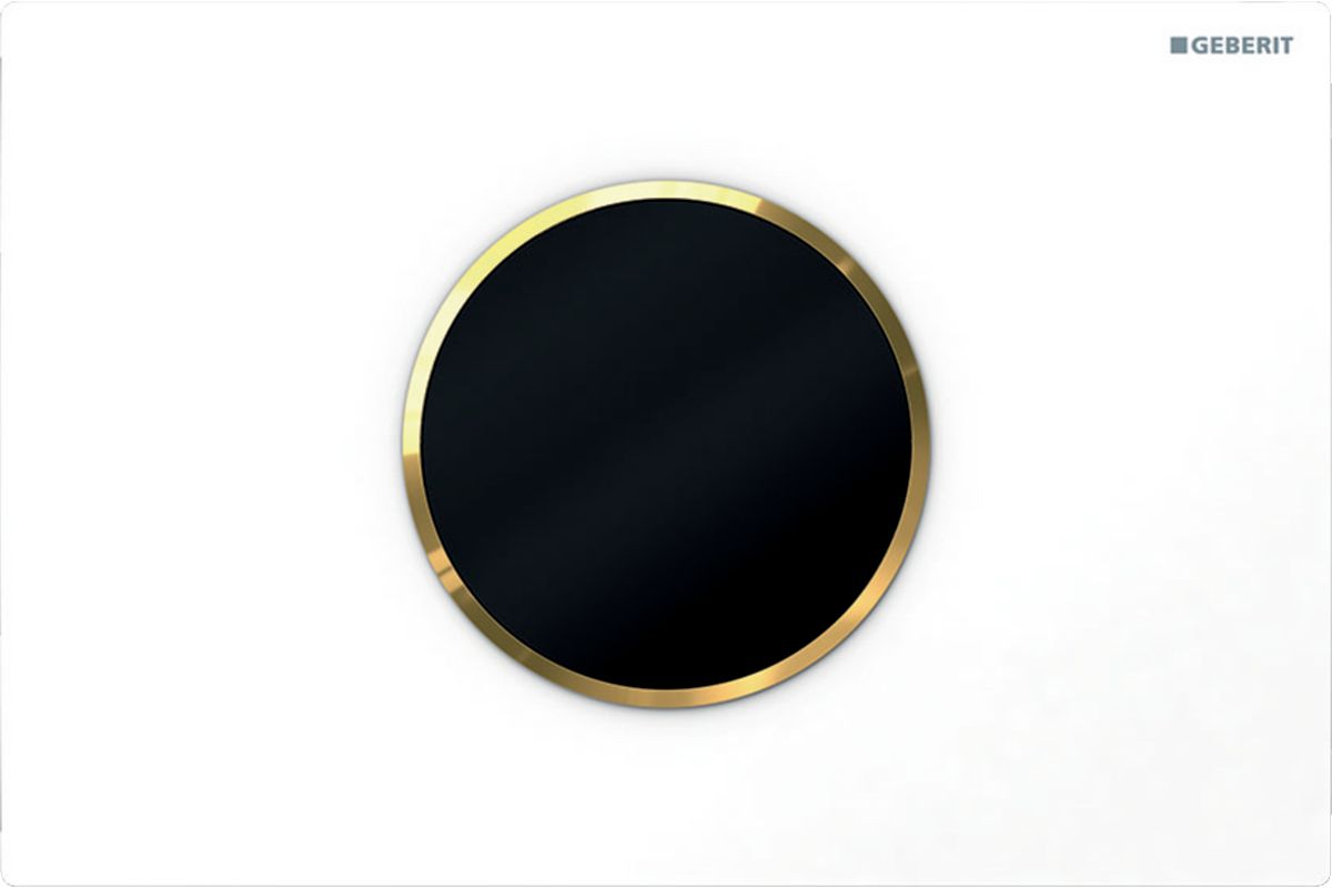 Geberit Sigma przycisk spłukujący do WC biały-złoty 115.908.KK.6