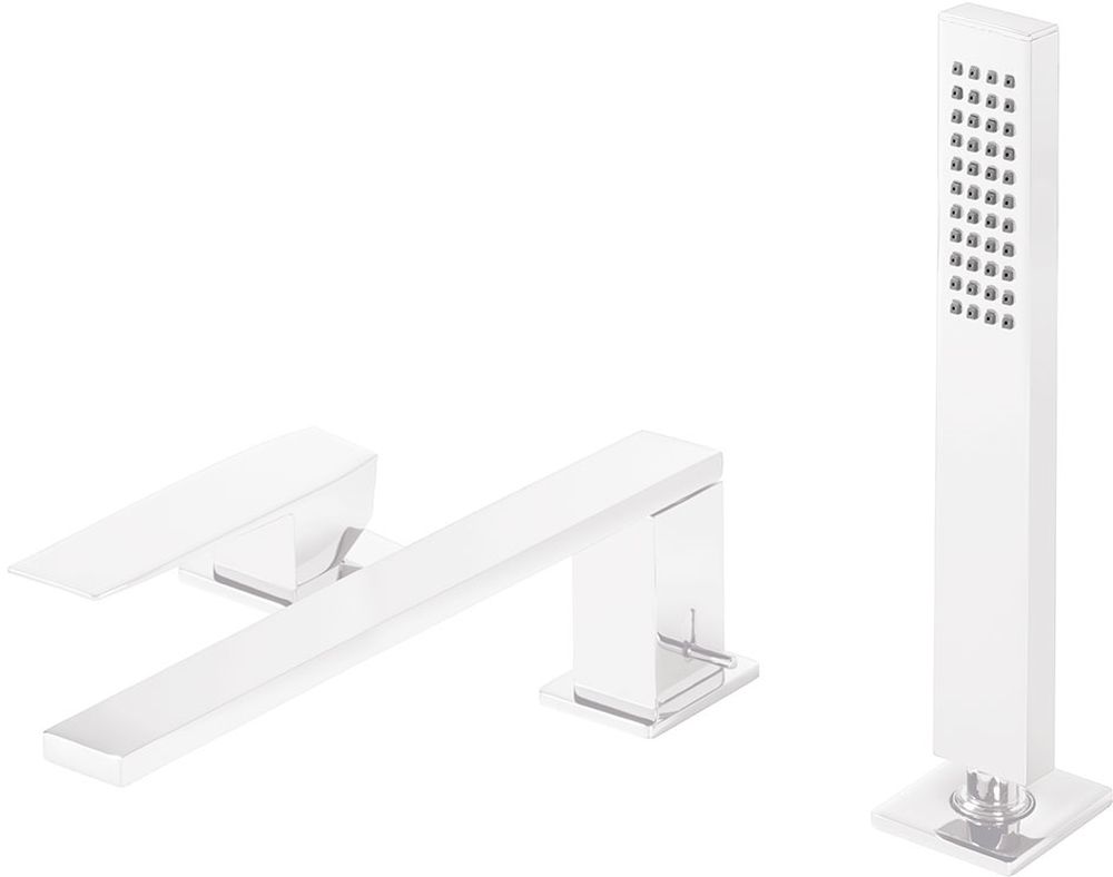 Tres Slim Exclusive bateria wannowo-prysznicowa 3-otworowa biały mat 202.161.01.BM