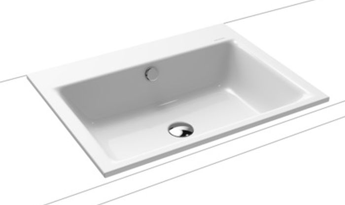Kaldewei Puro umywalka 60x46 cm wpuszczana prostokątna model 3151 biała 900106003001