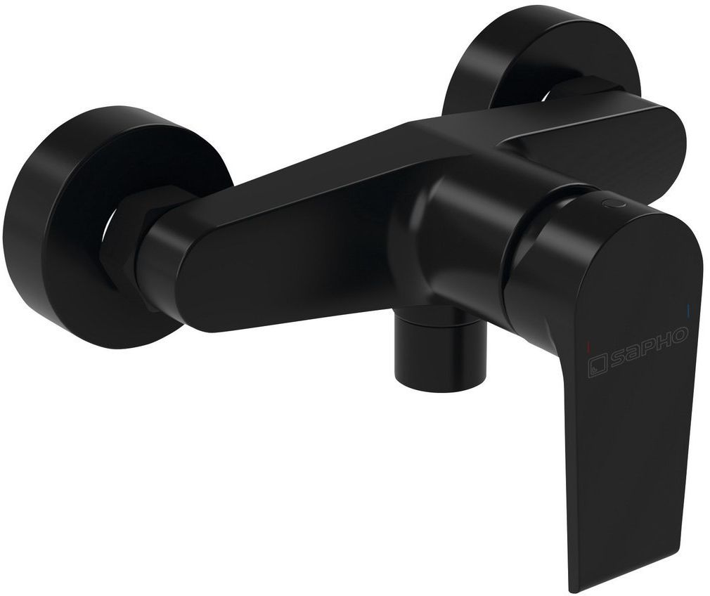 Sapho Kai bateria prysznicowa ścienna czarny mat KA11/15