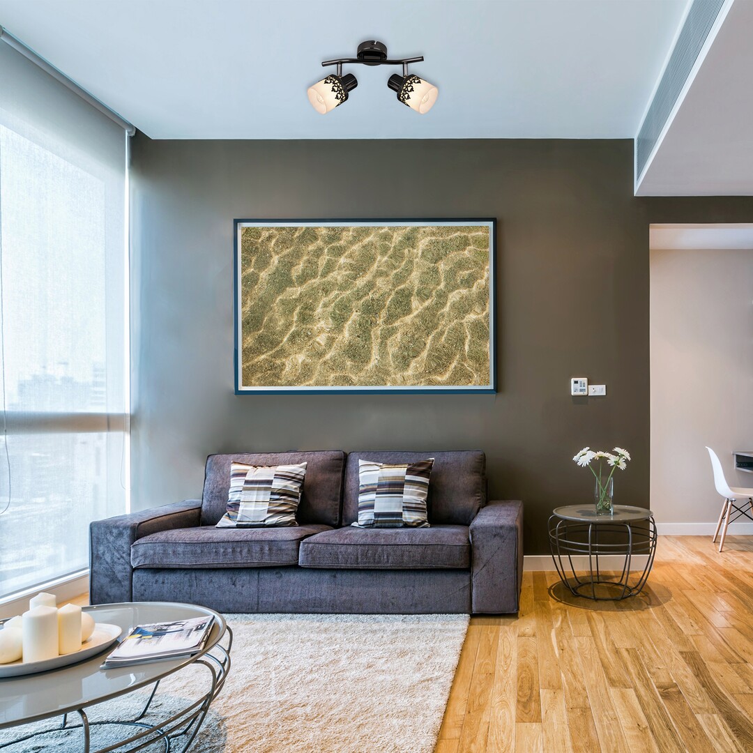 Rabalux Lacey lampa podsufitowa 2x40W czarny/biały 5342