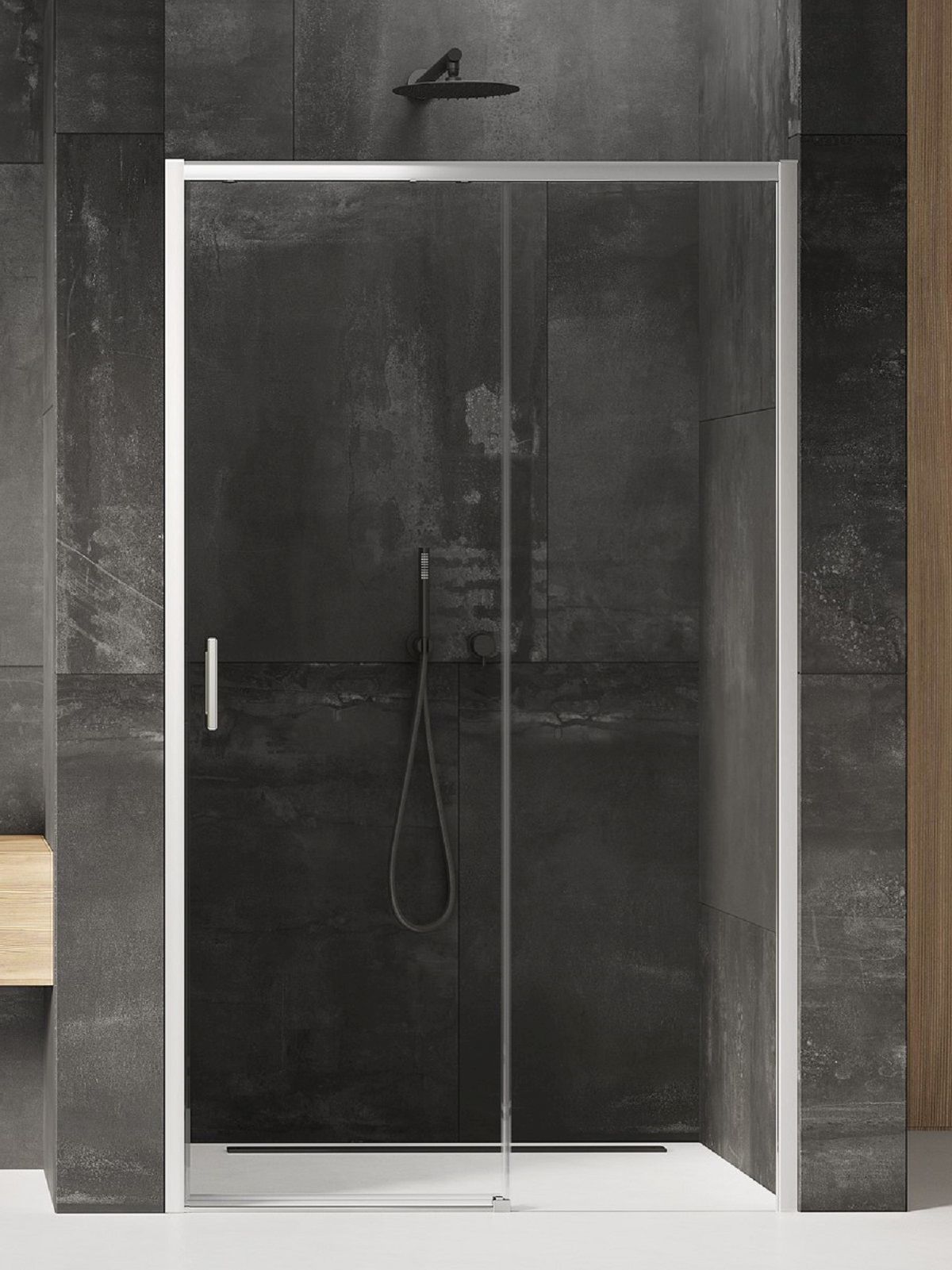 New Trendy Prime drzwi prysznicowe 160 cm rozsuwane chrom połysk/szkło przezroczyste D-0311A