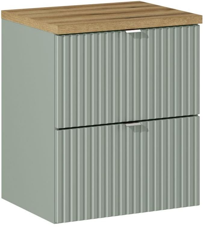 Comad Line Reed Green szafka 50 cm podumywalkowa wisząca z blatem zielona SET-LRG B OAK 50CM S