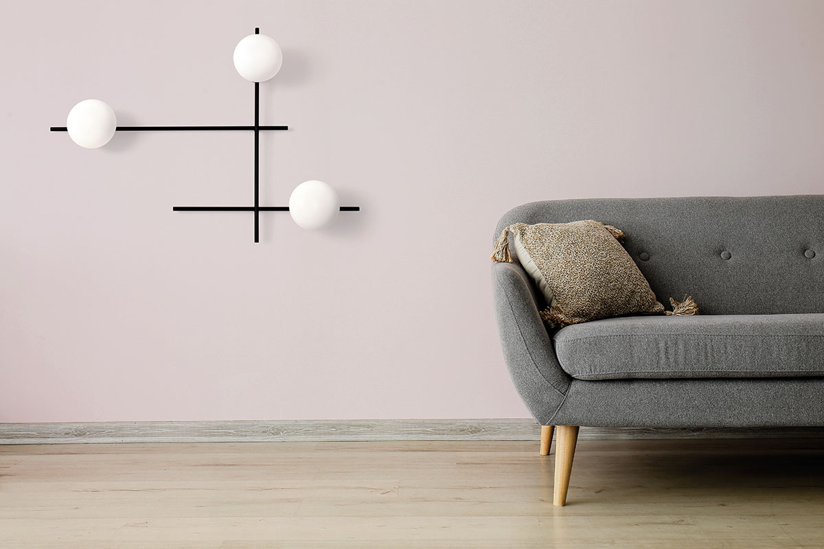 Miloox Mikado kinkiet 3x28W biały/czarny 1744.176