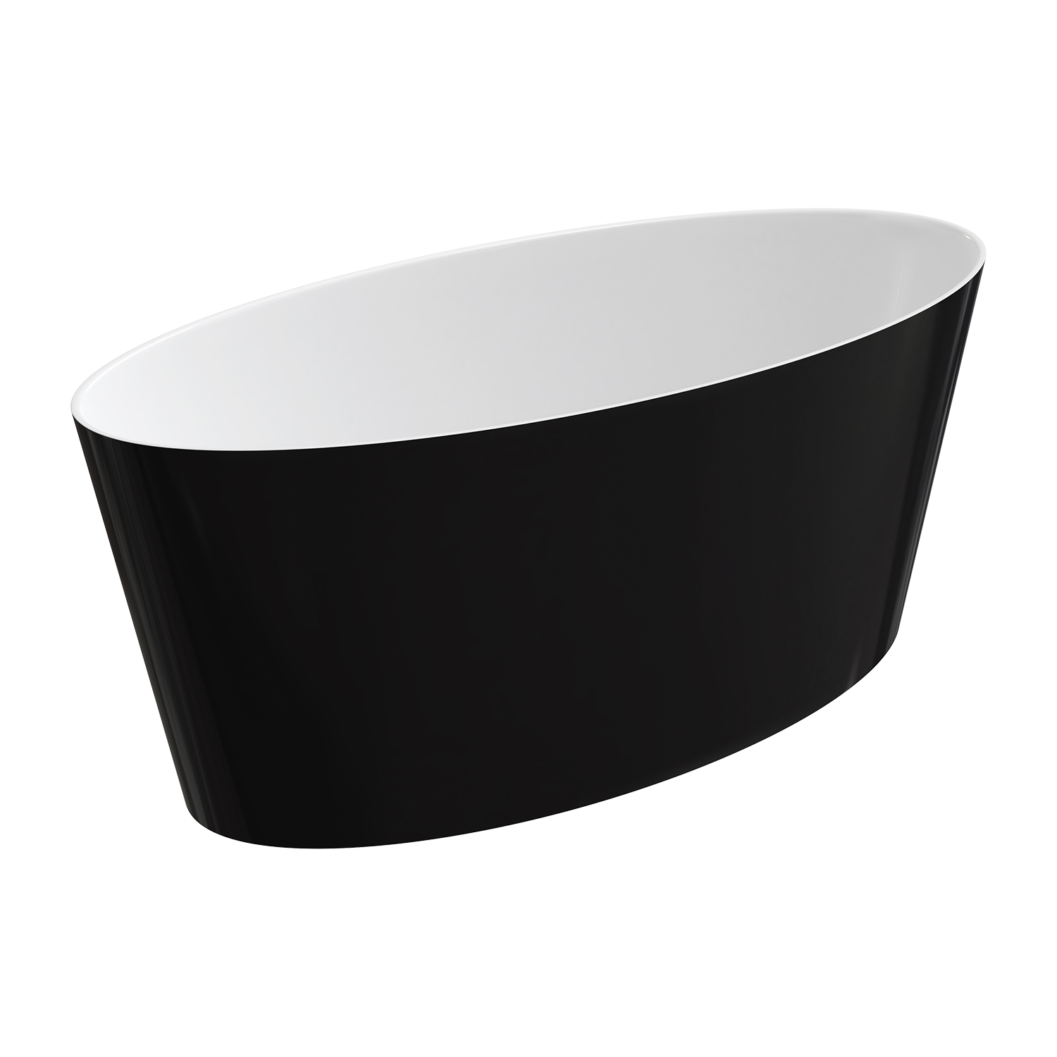 Omnires M+ Roma wanna wolnostojąca biały/czarny połysk ROMA159BCP