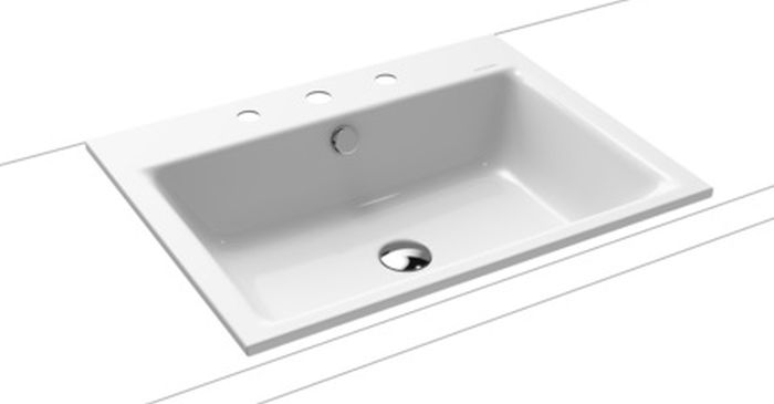 Kaldewei Puro umywalka 60x46 cm wpuszczana prostokątna model 3151 biała 900106033001