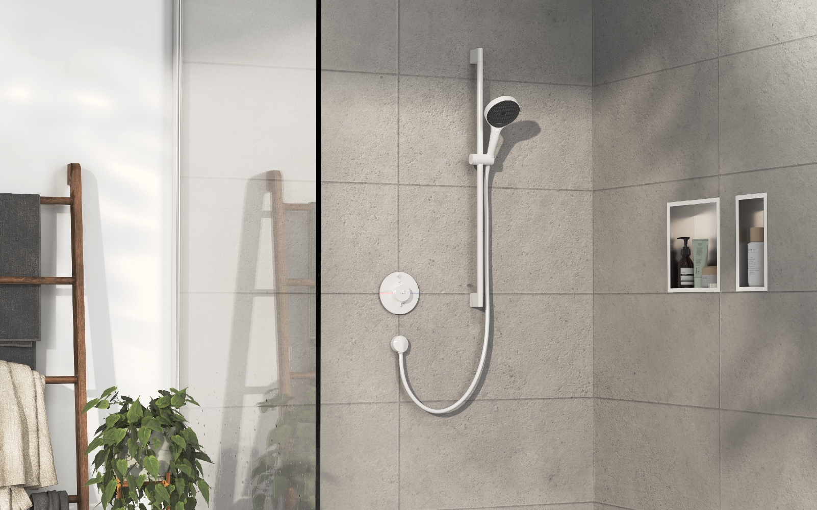 Hansgrohe ShowerSelect Comfort S bateria prysznicowa podtynkowa termostatyczna biały mat 15553700