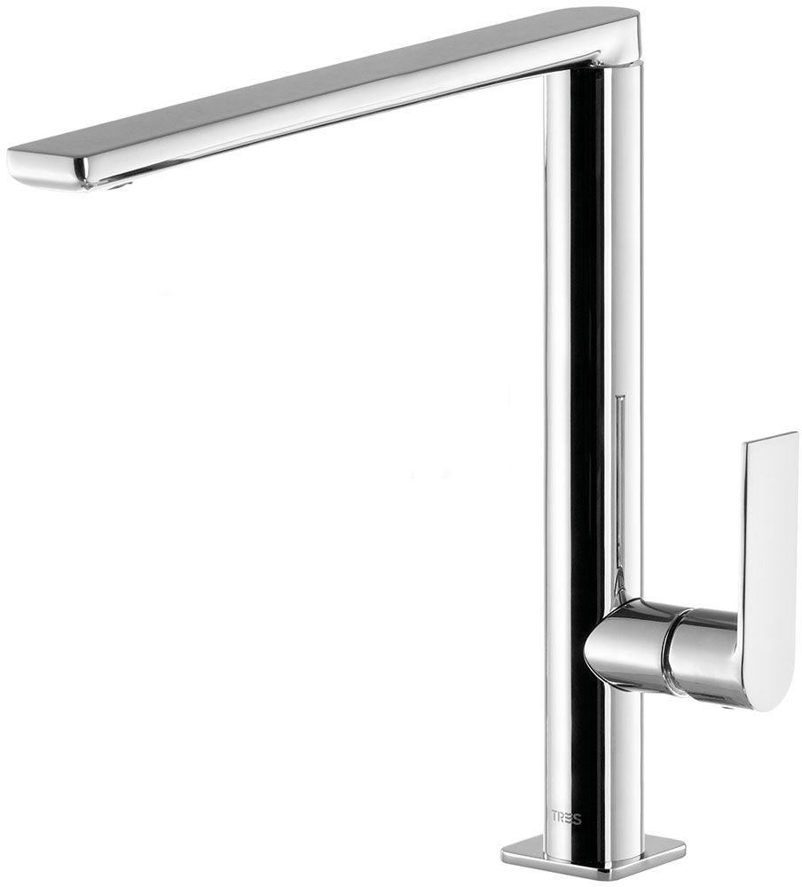 Tres Loft-Tres bateria umywalkowa stojąca wysoka chrom 200.205.03