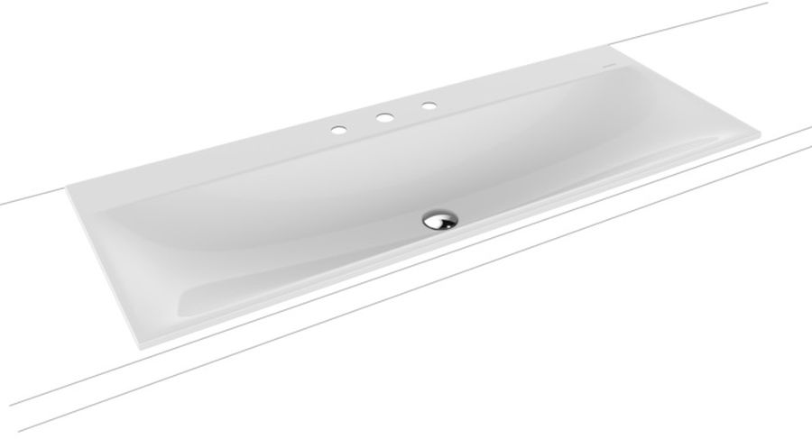 Kaldewei Silenio umywalka 120x46 cm wpuszczana prostokątna model 3039 biała 907906273001
