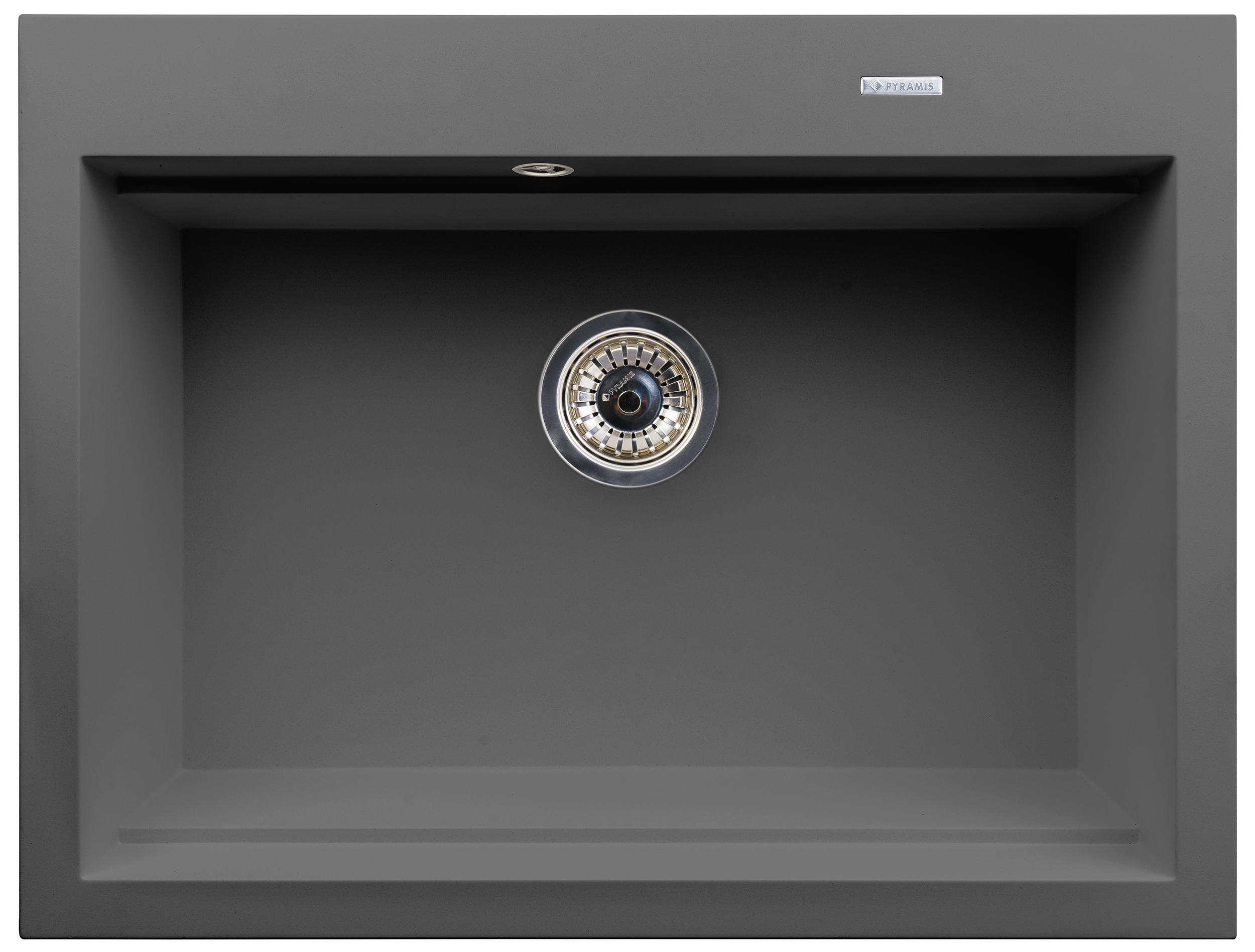 Pyramis Siros zlewozmywak granitowy 67x51,5 cm szary 070094301