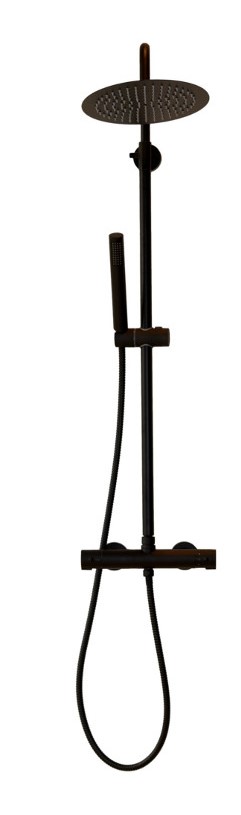 Sea-Hore Emi zestaw prysznicowy z baterią termostatyczną i deszczownicą czarny mat NDT-L705B - Wysyłka w 24h