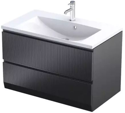 Oristo Brylant szafka 79,6x45,5x50 cm podumywalkowa wisząca czarna OR36-SD2S-80-8R