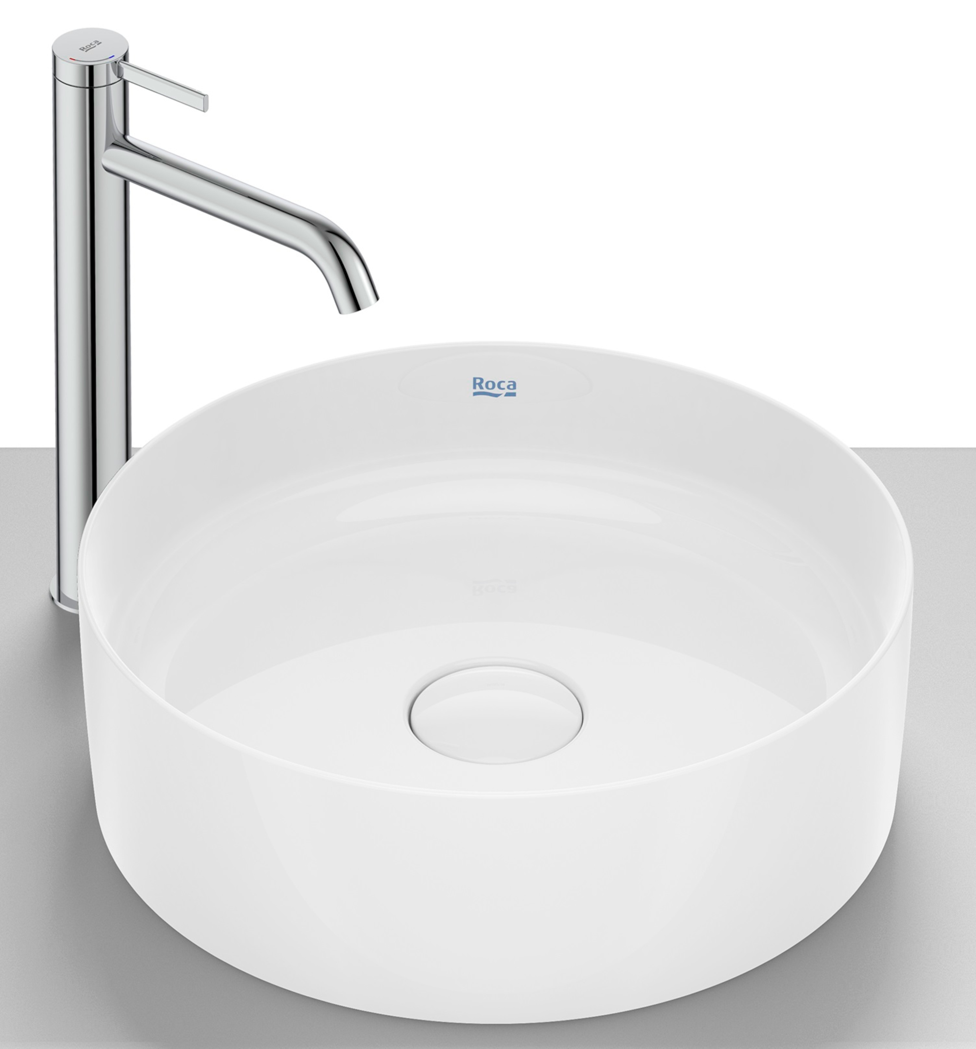 Roca Terra umywalka 39x39 cm okrągła nablatowa biała A32787NS00