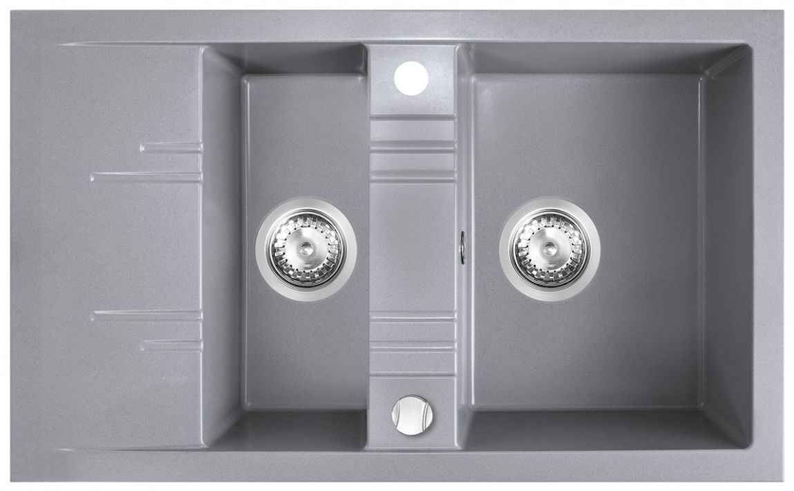 FDesign Carioca zlewozmywak granitowy 79x48 cm szary FD9-15-4879-44