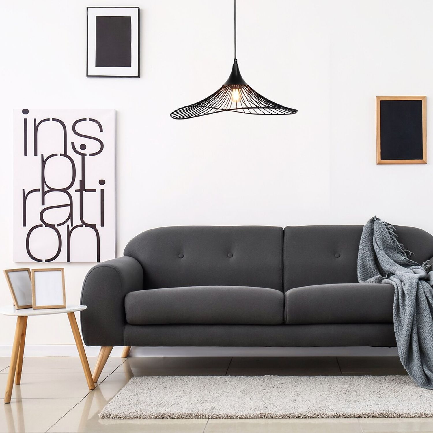 Rabalux Sombero lampa wisząca 1x60W czarny mat 72004