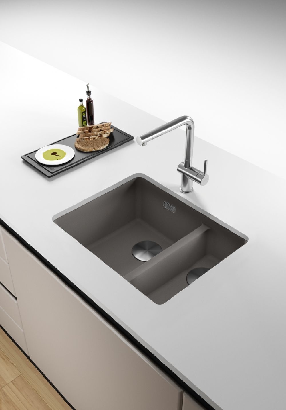 Franke Maris MRG 160-34-15 zlewozmywak granitowy 55,3x43,3 cm łupkowy szary 125.0716.379