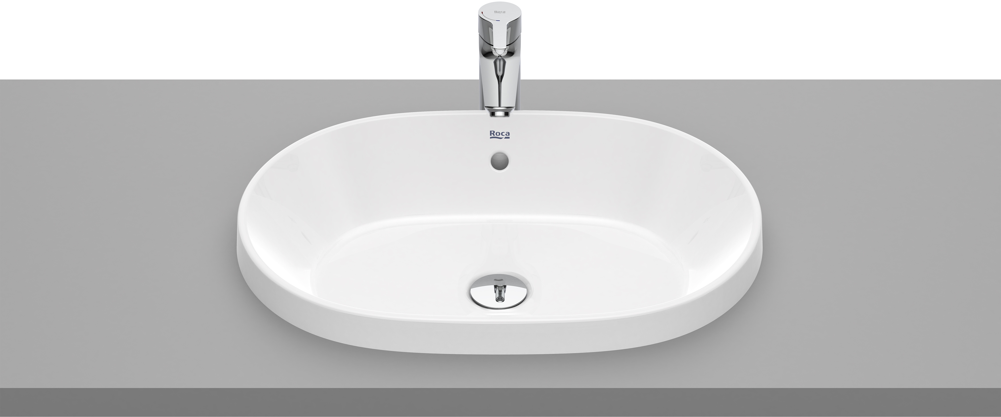 Roca Gap Round umywalka 55x39 cm owalna wpuszczana biała A3270Y5000 - Wysyłka w 24h